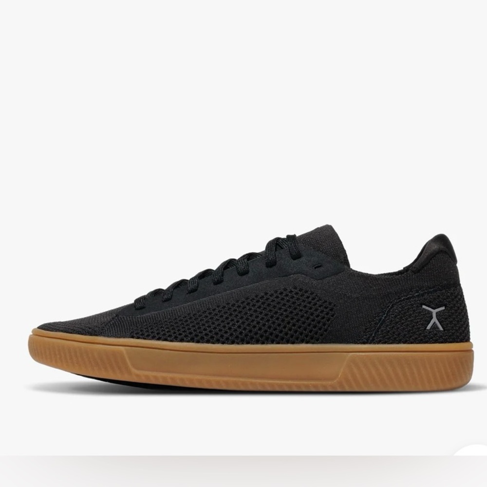 Black Knit Women's Athletic Sneakers with Gum Sole